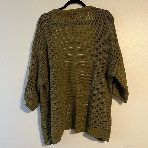ModCloth Cotton Creation Oversized Cardigan in Avocado Green size S/M - Picture 8 of 8